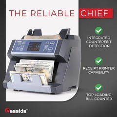 Fast 1,400 Notes/Min Money Counter with Detection%
