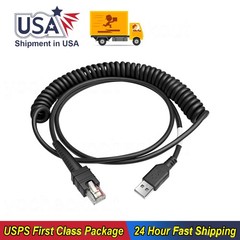 CAB-3600-UNC3 SHIELDED USB Coiled Cable For Zebra LI3608 LI3678 DS3608 DS3678