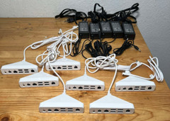 Clover Cable YJ3 Mini Triangle Hub(7 of them) & 12V AC Power Adapter (5 of them)