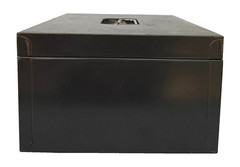 Large Metal Cashbox With Key, Dimensions: 12 1/2&Prime; x 8&Prime; x 5&Prime;, Overall Good Cond.