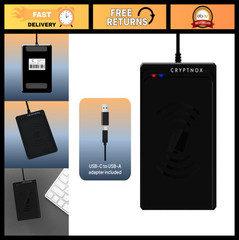 Contactless NFC Smart Card Reader – USB Type-C & Type-A, ISO 14443, Secure E-Pay