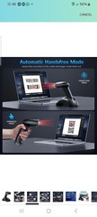TEEMI TMSL-55CR, 1D 2D Bluetooth Barcode Scanner With USB Cradle Data Receiver