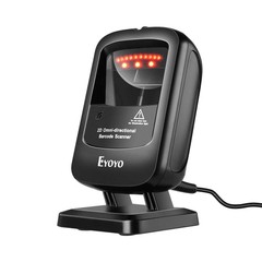 Eyoyo 1D 2D Desktop Barcode Scanner, Omnidirectional Hands-Free USB Wired Bar…