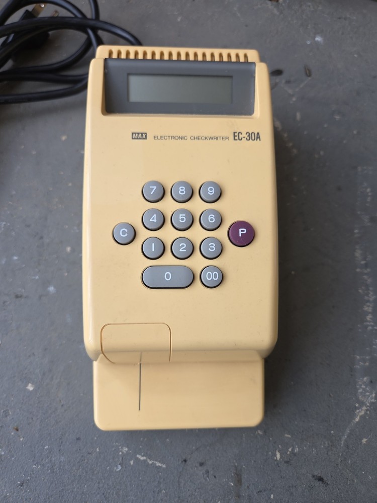 Max EC-30A Electronic Checkwriter