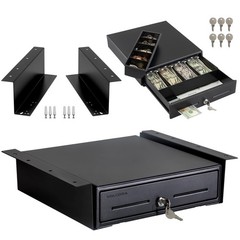 13&Prime; Electronic Cash Register Drawer with Under Counter Mounting Metal Bracket…