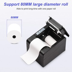 Thermal Receipt Printer 80mm Desktop Direct Thermal Printing USB+LAN Connec LNSZ
