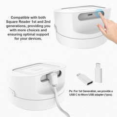 Dock for Square Reader – Compatible with 1St and 2Nd Generation Square Reader