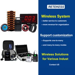 TD158 Restaurant Wireless Paging Queuing Calling System 30 Coasters Pagers Hotel