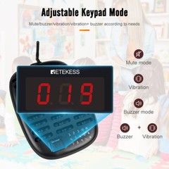 Retekess TD175P Restaurant Pager System Guest Queuning 30 Buzzers For Food Truck