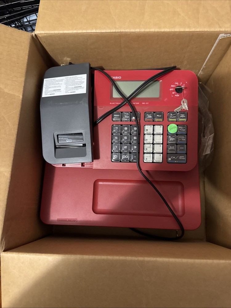 Casio SE-G1 Electronic Cash Register Pink With Register Key WORKS/ READ