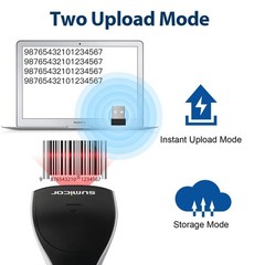 2D Barcode Scanner, White Black Handheld Bar Code Scanner 3 in 1 USB Wired & …