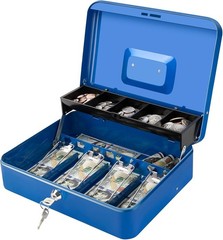 Lockable Cash Box with Portable Design and Durable Alloy Steel Construction