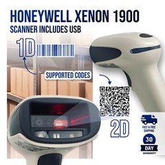 Corded Handheld Laser Barcode Scanner w/USB Cable – Similar to Honeywell 1280i