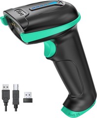 Barcode Scanner with Battery Indicator 2D Wireless USB Wired 2.4G Wireless