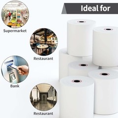 Thermal Receipt Paper Rolls 3-1/8&Prime; x 230ft for POS/Cash Register – 5 Pack