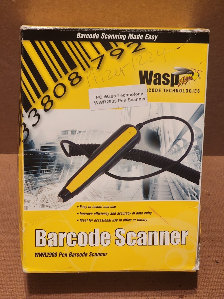 Wasp WWR 2905 Pen Barcode Scanner WR2905 – USB Wired Bar Code Reader PC Wasp NEW