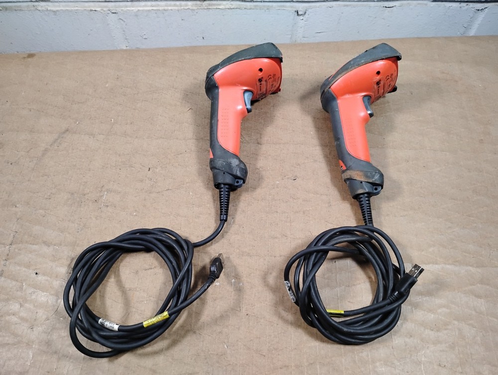 Two – Honeywell 4800I Bar Code Scanners w/ USB Cable 4800ISF051CE 4800ISR051E