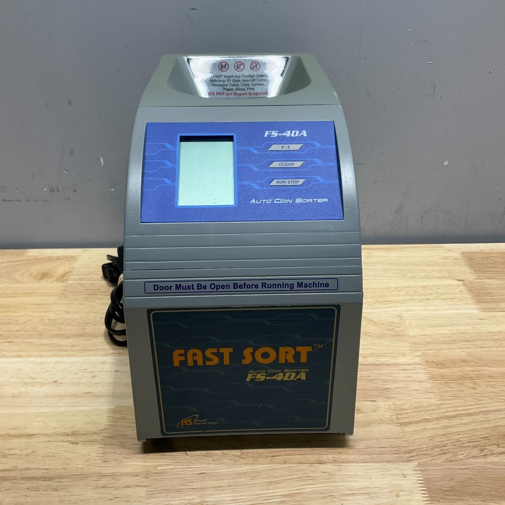 Royal Sovereign FS-3D Fast Sort Automatic Digital Coin Sorter Tested and Working