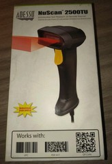 Adesso NuScan 2500TU Antimicrobial Spill Resistant Barcode Scanner