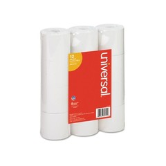 Adding Machine/Calculator Roll, 2-1/4&Prime;x150 ft White 2 1/4&Prime; x 150 ft,