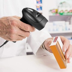 USB 1D Barcode Scanner, Handheld Wired CCD Barcode Reader Supports Screen Sca…