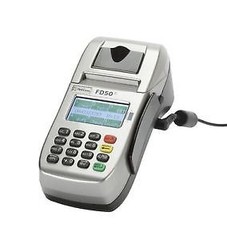 First Data FD50Ti IP/Dial Terminal: Terminal works fine in fair condition
