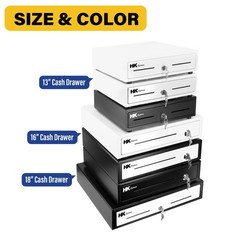 13inch « Stainless Steel » Front Heavy Duty Black POS Interface Cash Drawer wit…
