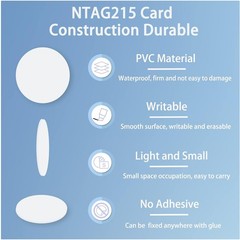 50pcs NFC Tags Ntag215 Coins 25mm Round