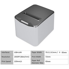 Bisofice Thermal Receipt Printer 80mm Desktop Direct Thermal Printing FRNR