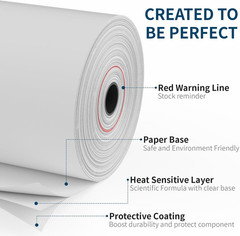 BPA-Free Thermal Receipt Paper 3 1/8&Prime; x 230&prime;, 10 Rolls per Pack
