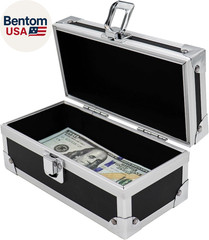 Lockable Cash Box, Aluminium Alloy Money Box for Cash, Money Holder, Cash Organi