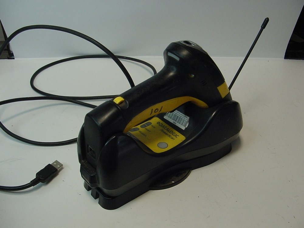 DATALOGIC POWERSCAN M8300 BARCODE SCANNER WITH BASE – COMES AS SHOWN