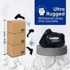 Long Range Retail Barcode Scanner w/Kit – Similar to Datalogic POWERSCAN PBT9300