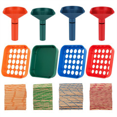 Coin Sorter Tray & Coin Sorter Tube – 4 Color Coded Coin Separator Trays