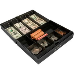 BARSKA CB11794 Large Cash Box Combination Safe Lock 4X slots Bill 5X Coin Holder