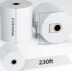 3-1/8 x 230 Thermal Receipt Paper Rolls BPA Free for Star Tsp100 ( 50 Rolls )