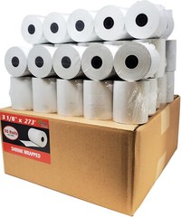 3 1/8&Prime; x 273&prime; FT EXTRA LARGE THERMAL PAPER ROLLS SAME DAY FREE SHIPPING 12 ROLL