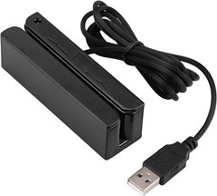 3 Track USB Magnetic Credit Card Reader, Mini Portable MSR6 Card Reader