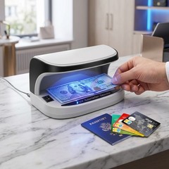 Rechargeable UV Counterfeit Bill Money Detector,Auto ON/Off, LED Light Currency