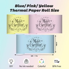 9 Rolls Colorful Thermal Printer Paper – Compatible with Mini Printers, Durable