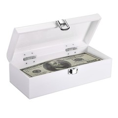 Hipiwe Cash Box Acrylic Money Holder Box Money Saving Organizer for Cash Collect