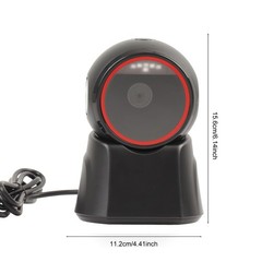 High Speed 1D 2D Barcode Scanner For Supermarkets Black EEYA