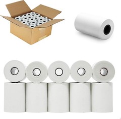 50 Rolls 2 1/4&Prime; x 85&prime; Thermal Paper Credit Card Cash Register POS Receipt Paper