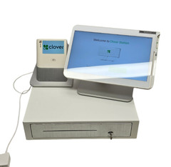 Clover Station POS System C500 With P550 Mobile Printer, D100 Cash Drawer 1 Key