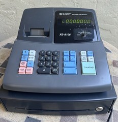 Sharp XE-A106 Electronic Cash Register w/ Cash Drawer + Key