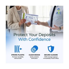 Bank Deposit Bags Plastic | Tamper-Evident Cash Deposit Bag | Opaque White Mo…