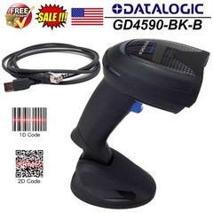 Datalogic Gryphon GD4590 1/2D Corded Handheld USB Barcode Scanner Kit W/ Base US
