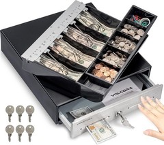 Compact 13-Inch Cash Register Drawer with Removable Tray – Efficient & Secure