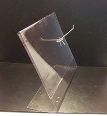 Point- of- Sale Counter Display – Clear Acrylic Plastic w/ Hanger -8 1/2 X 11