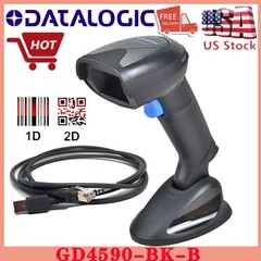 Datalogic Gryphon GD4590-BK-B All-in-One 2D Barcode Scanner W/ USB Cable & Base